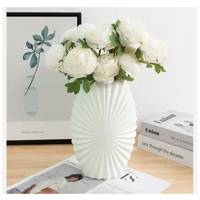 Large Nordic Plastic Flower Vase (SA2510-101) Apricot