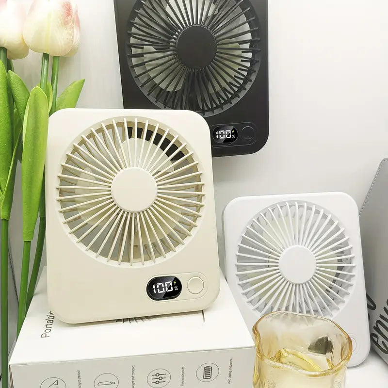 Rechargeable Portable Fan-SA2411-66 Apricot Beige