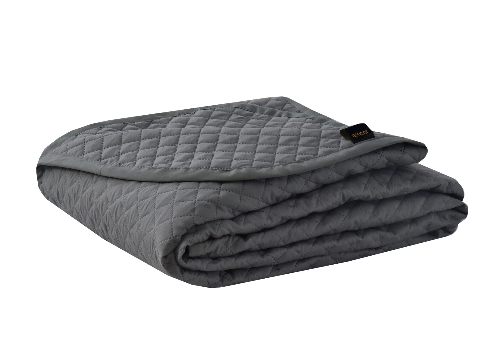 4 PCs Ultrasonic Quilted Luxury Bed Spread Set-Grey Apricot