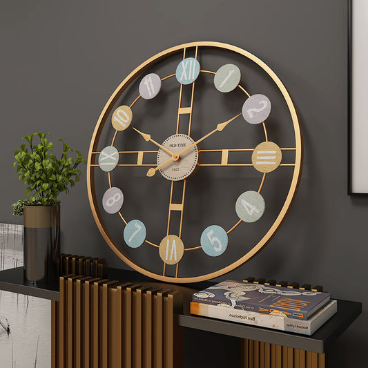 40CM Metal Wall Clock-SA2405-209 Clock Apricot   