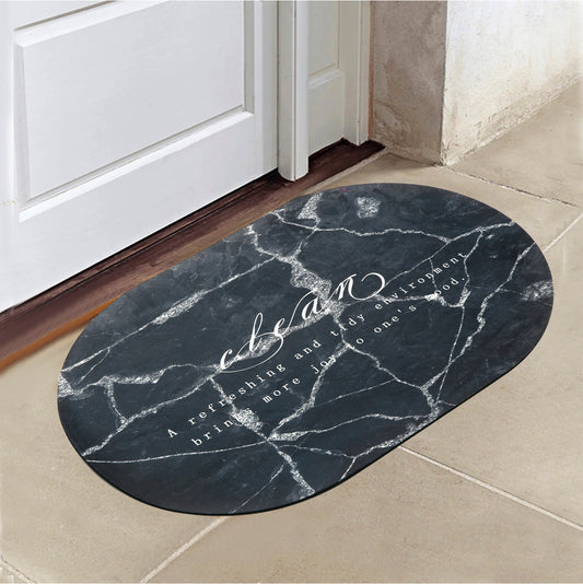 Water Absorbent Anti slip Bath mat-Bean(D/Grey) Bath Mats Apricot