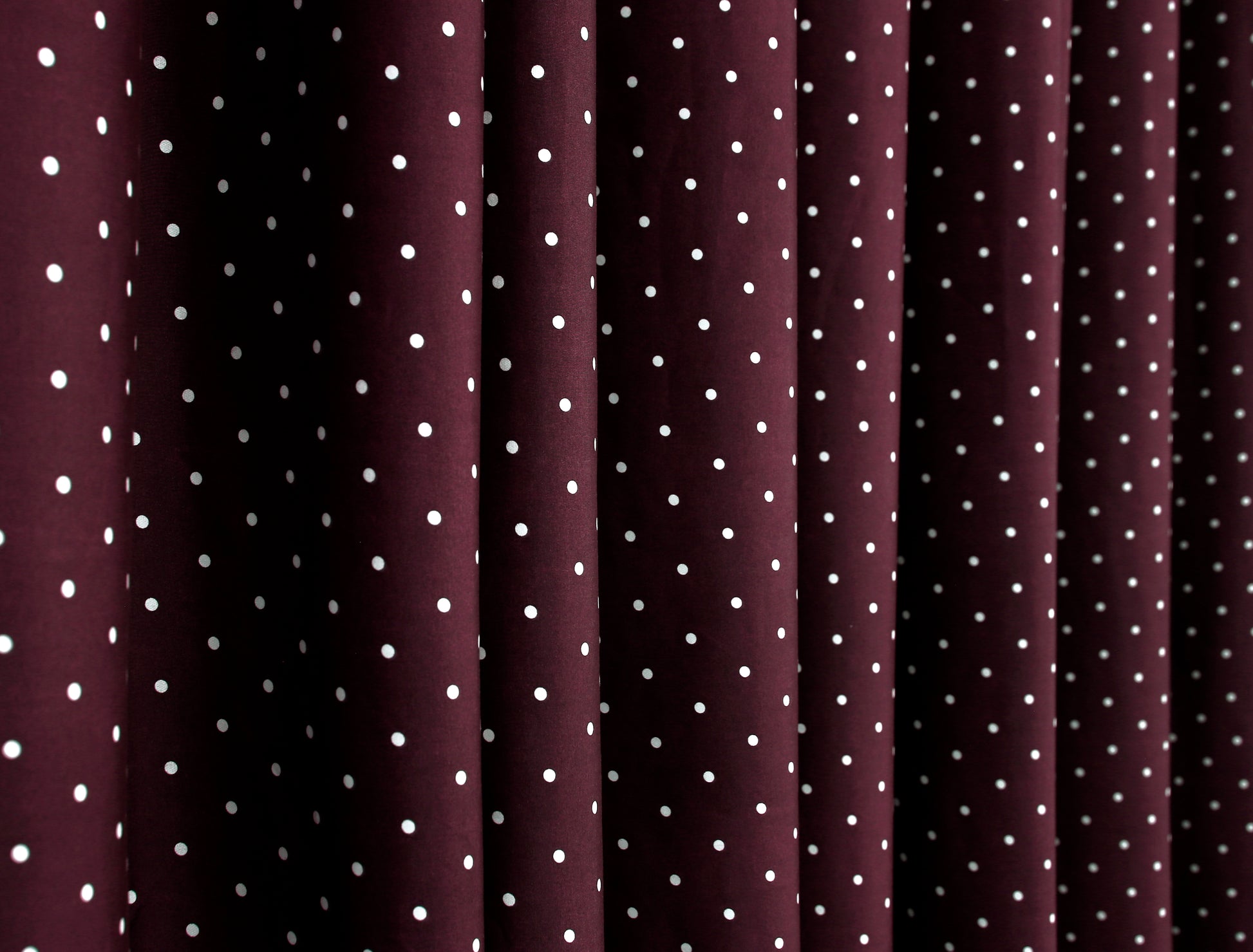 2 PCs Blackout Room Curtains-Plum Polka Curtains Apricot