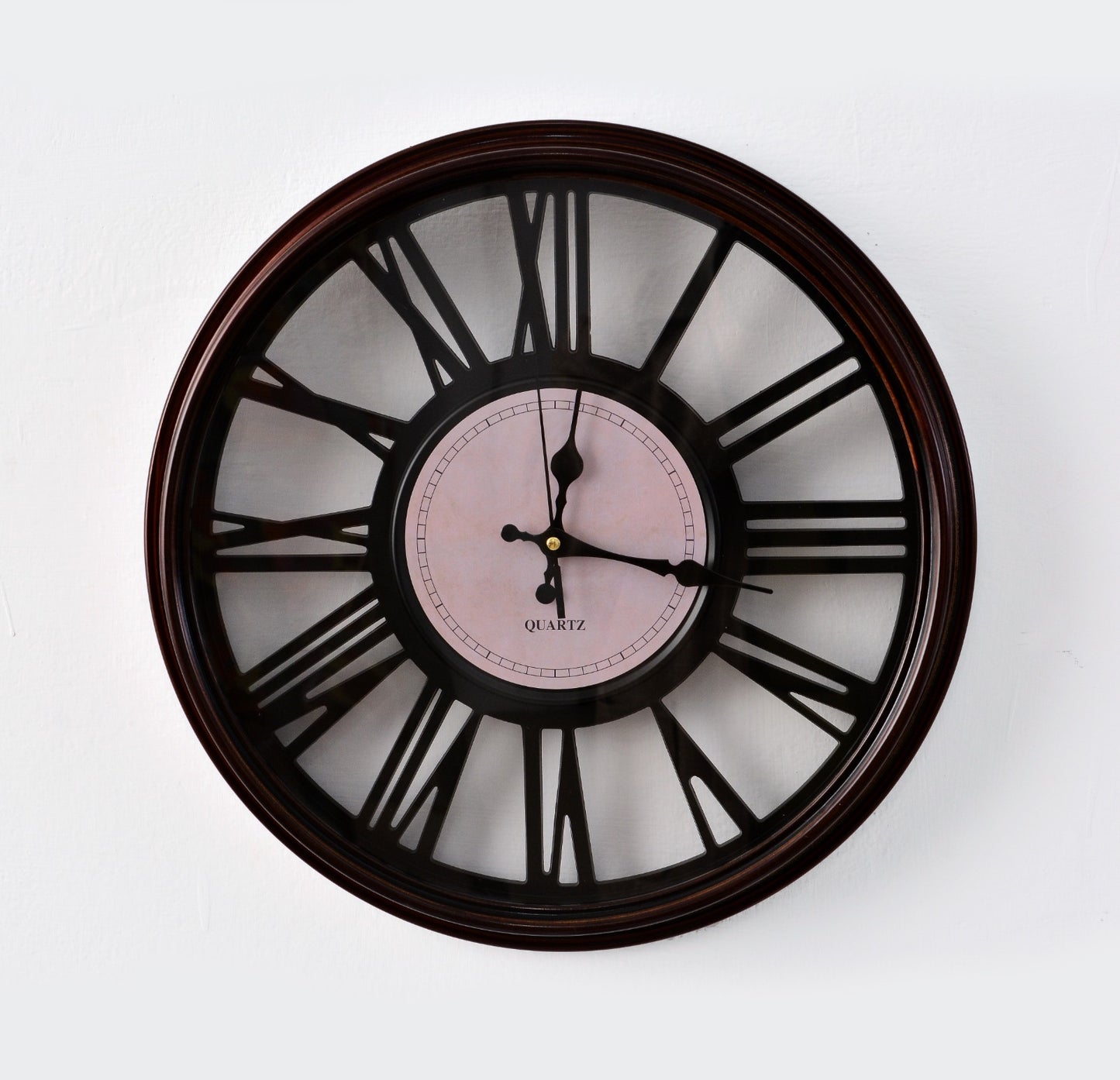 45 Cm Wall Clock-Black Roman Clock Apricot   