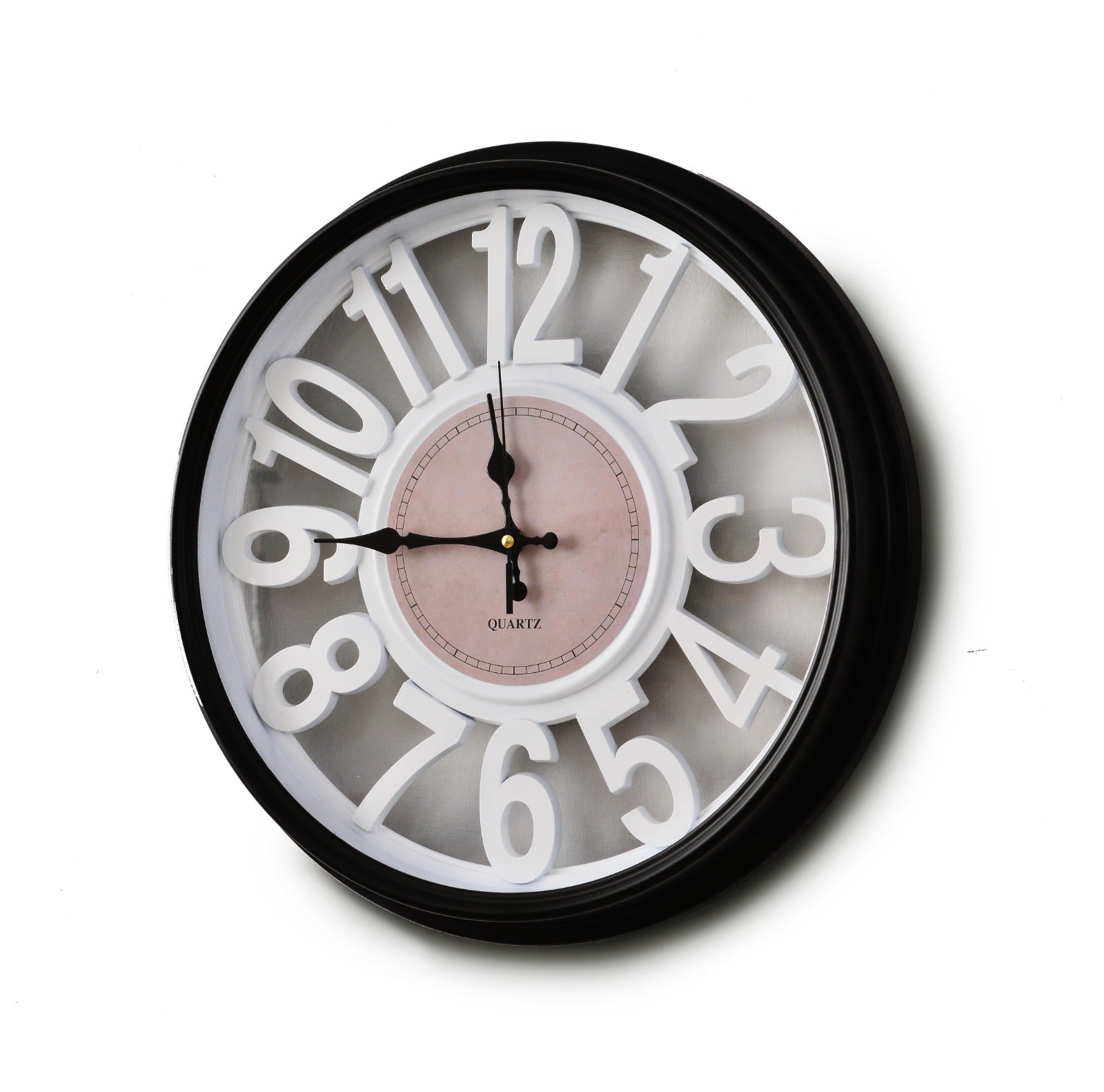 45 Cm Wall Clock-5352White Digits Clock Apricot   