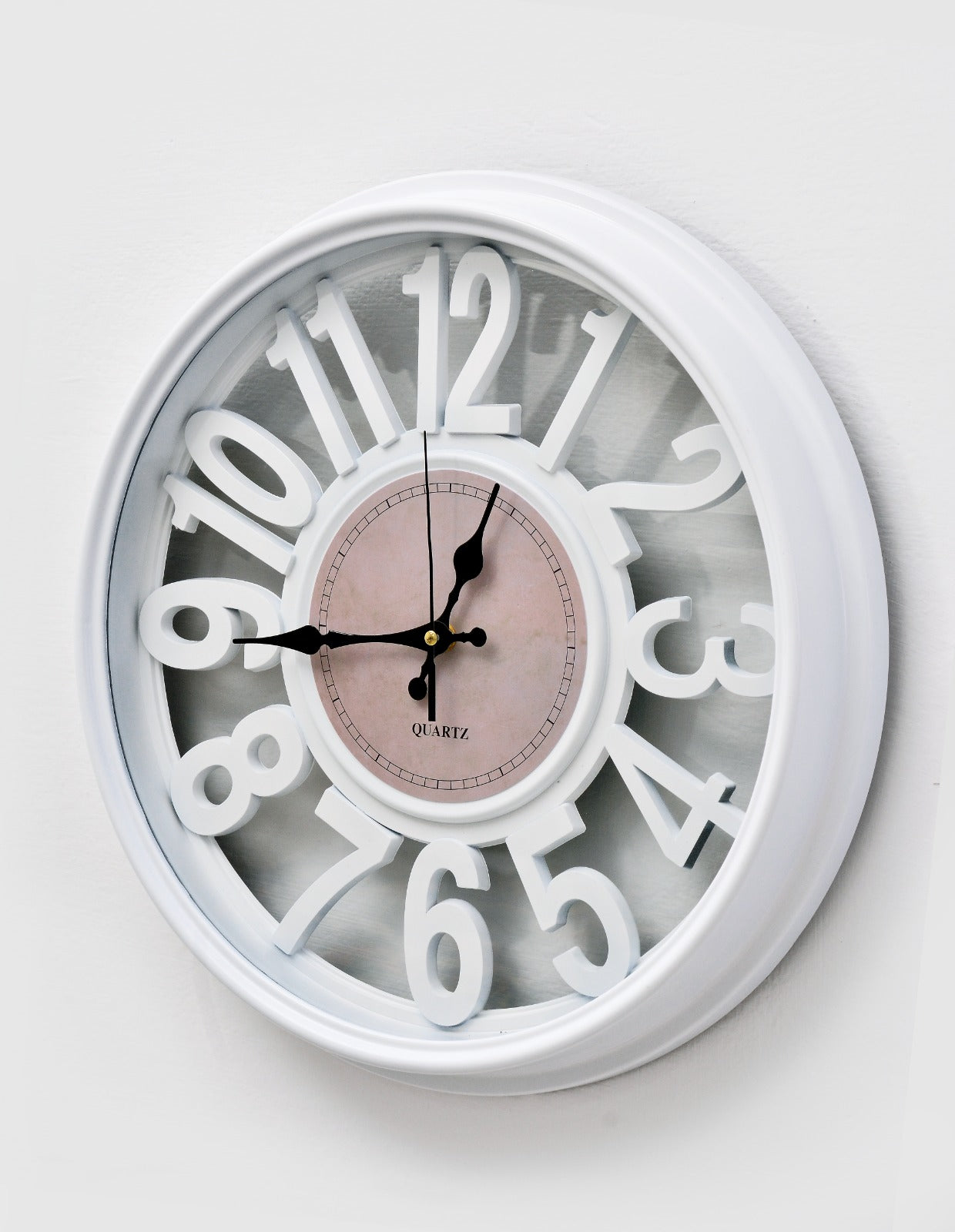 45 Cm Wall Clock-White House Clock Apricot   