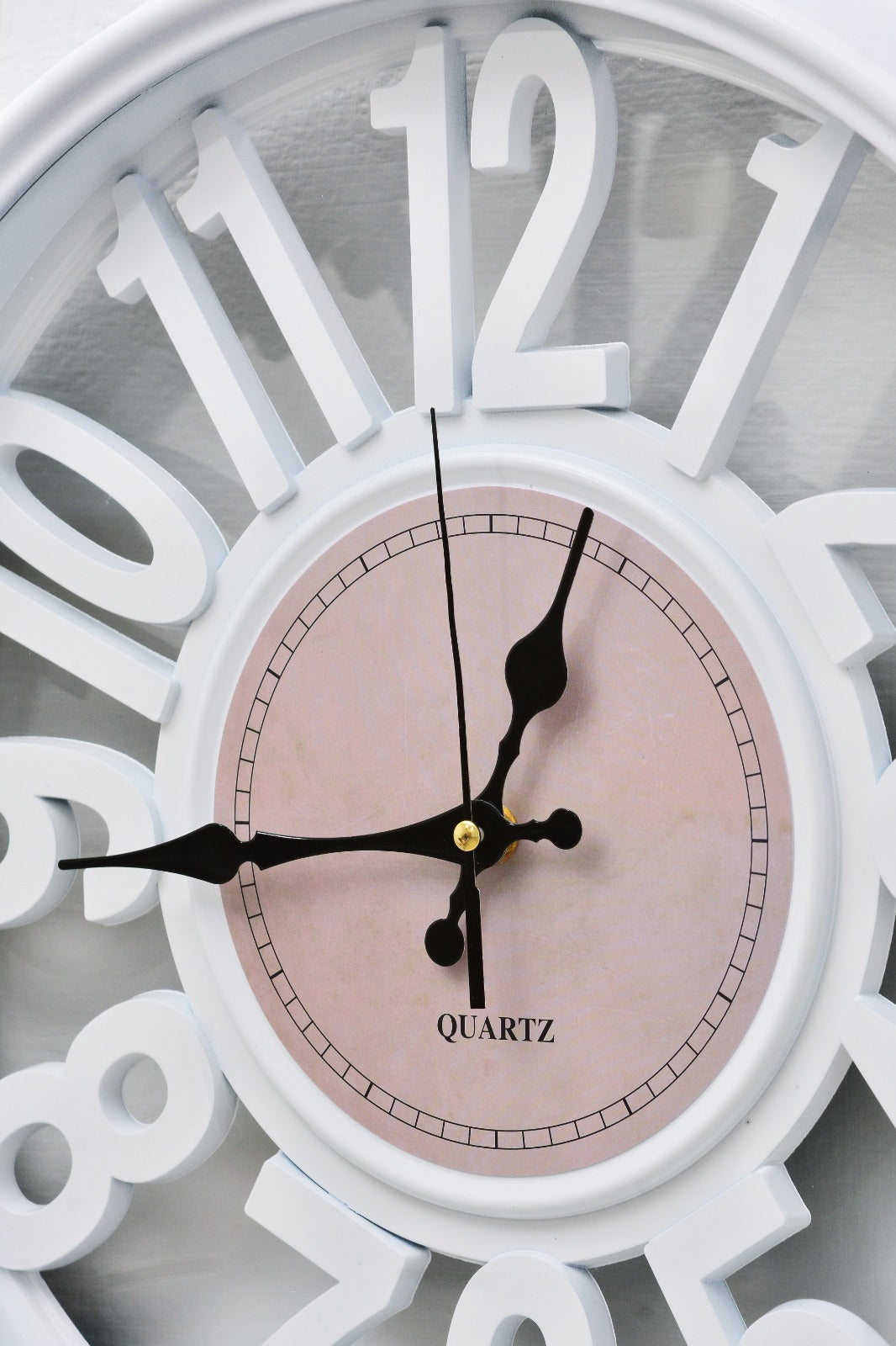 45 Cm Wall Clock-White House Clock Apricot   