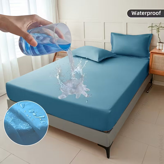 100% Water Replant Fitted Sheet-Blue Protectors Apricot