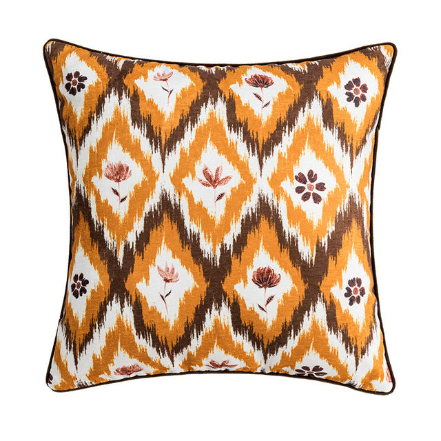 5 PCs Digital Printed Cushions-Indian Mandala cushions Apricot   