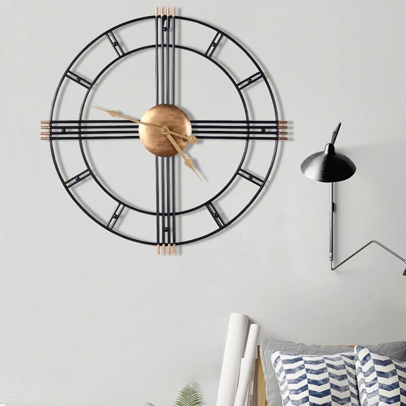 50CM Metal Wall Clock-SA2405-210 Clock Apricot   