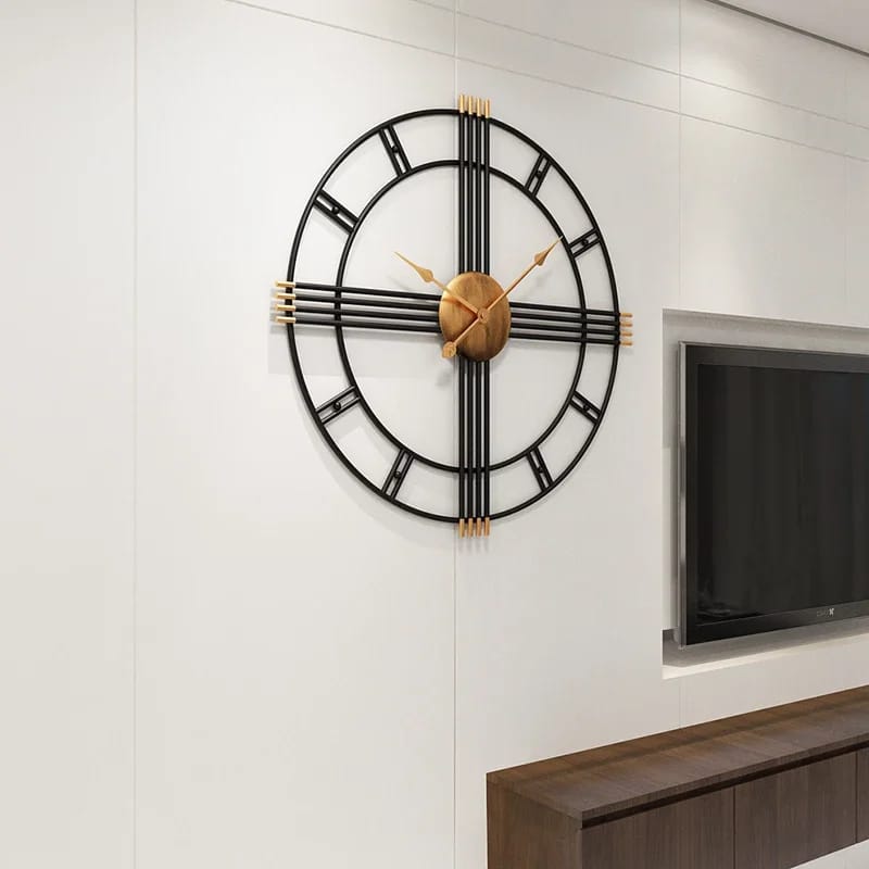 50CM Metal Wall Clock-SA2405-210 Clock Apricot   