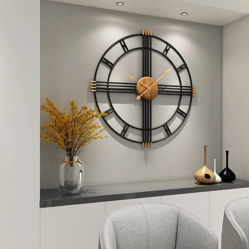 50CM Metal Wall Clock-SA2405-210 Clock Apricot   