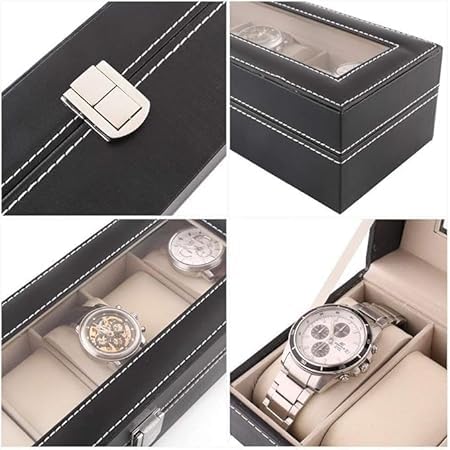 6 Slots Watch Organizer-SA2411-57(Black) Watch box Apricot