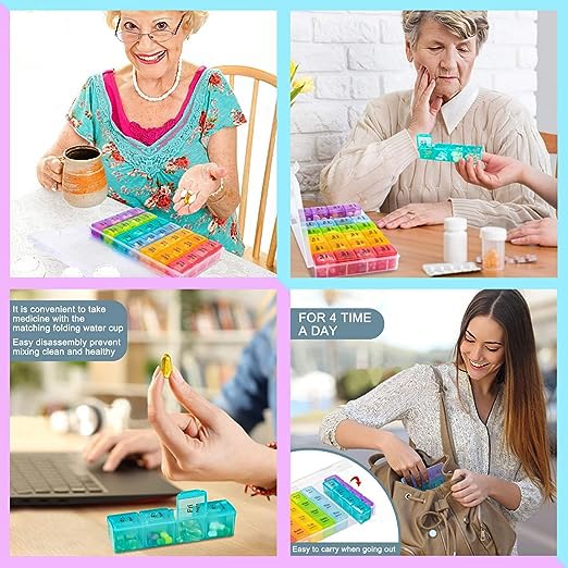 28 Grids Pill Container Pill Box Holder-SA2408-198 Apricot