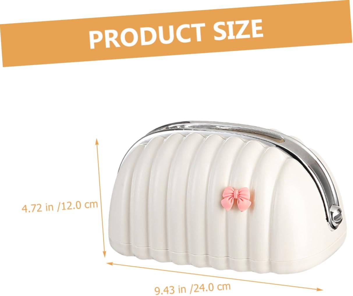 Tissue Box With Bow-SA2408-300 Tissue Box Apricot