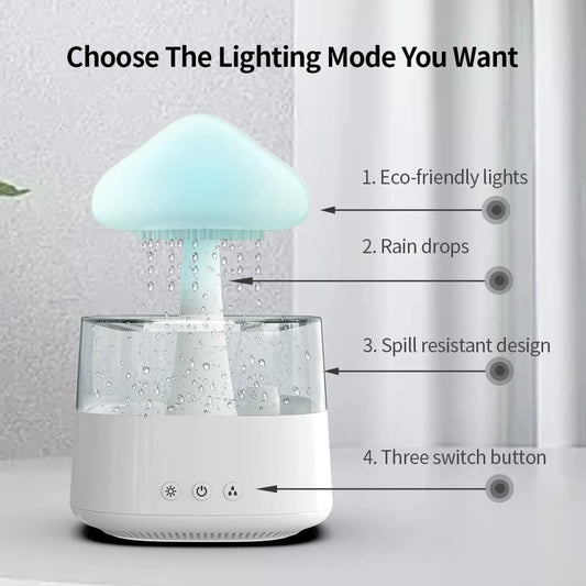 Cloud Rain Humidifier With 7 Colors Light-SA2411-62 Apricot