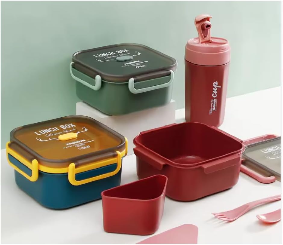 Lunch Box Set with Water Cup- SA2405-34 RED