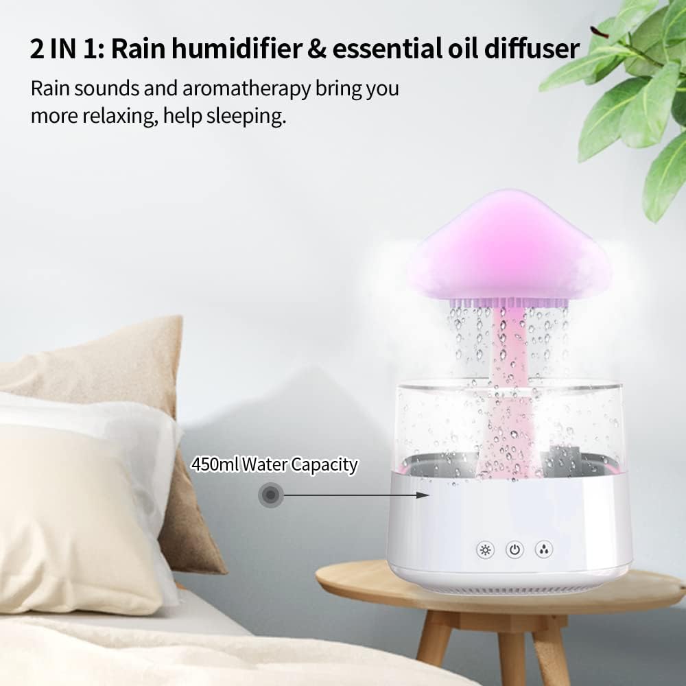 Cloud Rain Humidifier With 7 Colors Light-SA2411-62 Apricot