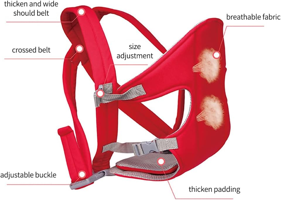 4-in-1 Baby Carrier Bag Adjustable with Comfortable Head Support & Buckle Straps-SA2408-276 Blankets Apricot