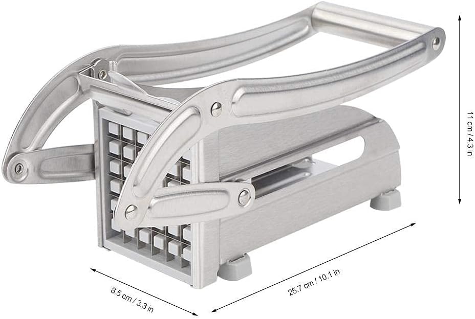 Stainless Steel Manual French Fry Cutter (SA2510-001) Spice and sugar Jar Apricot
