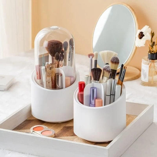 1 Piece 360° Rotating Makeup Brush Holder-SA2408-192 Cosmetic Organizer Apricot