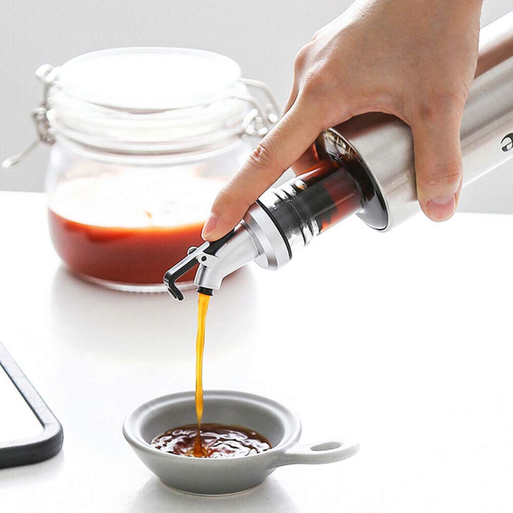 Glass Containers Glass & Stainless Steel Oil Pot (SA2510-015) Spice and sugar Jar Apricot