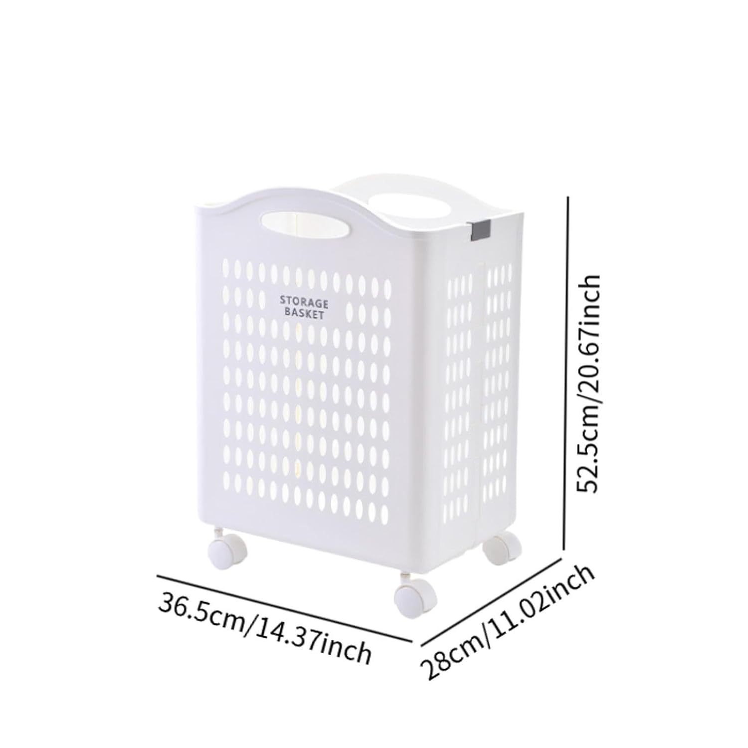 Folded Laundry Basket with Wheel-SA2408-107 Apricot