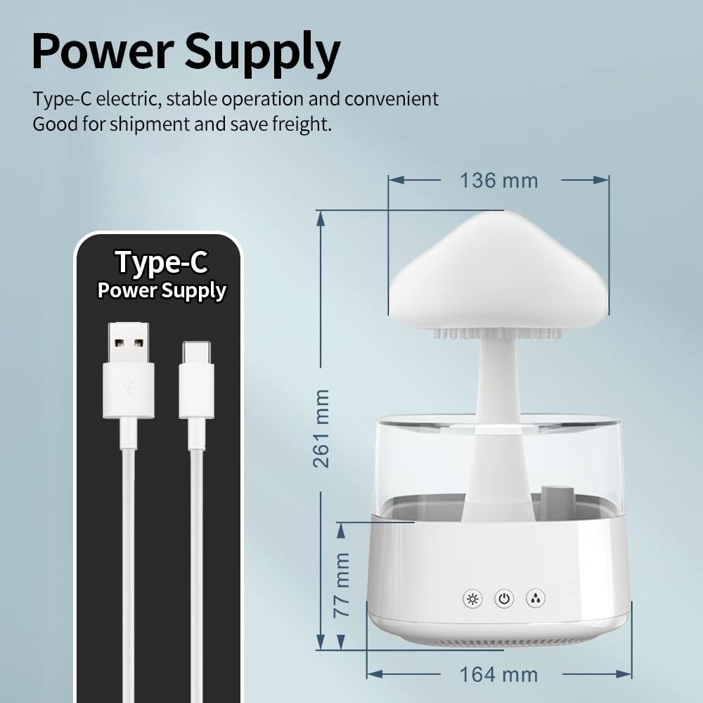 Cloud Rain Humidifier With 7 Colors Light-SA2411-62 Apricot