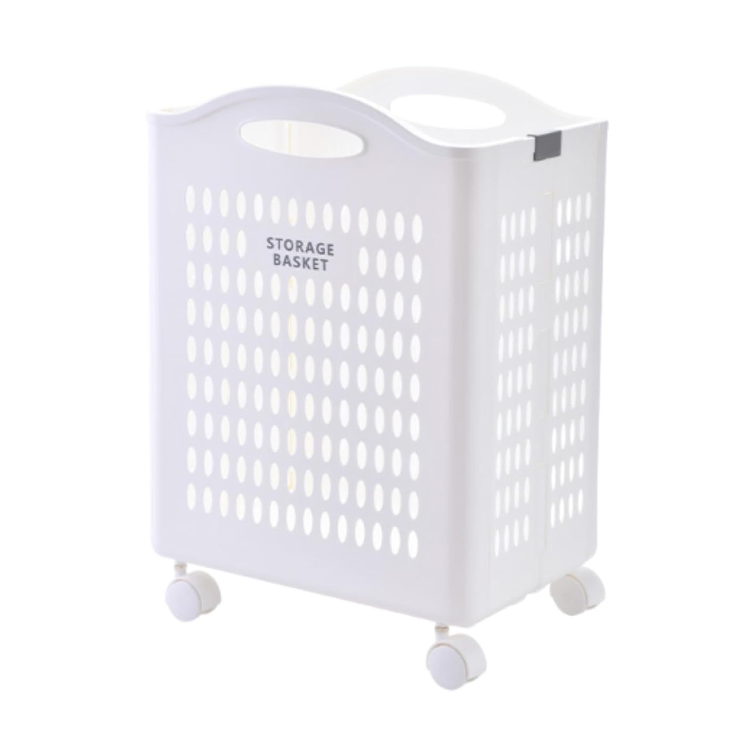 Folded Laundry Basket with Wheel-SA2408-107 Apricot