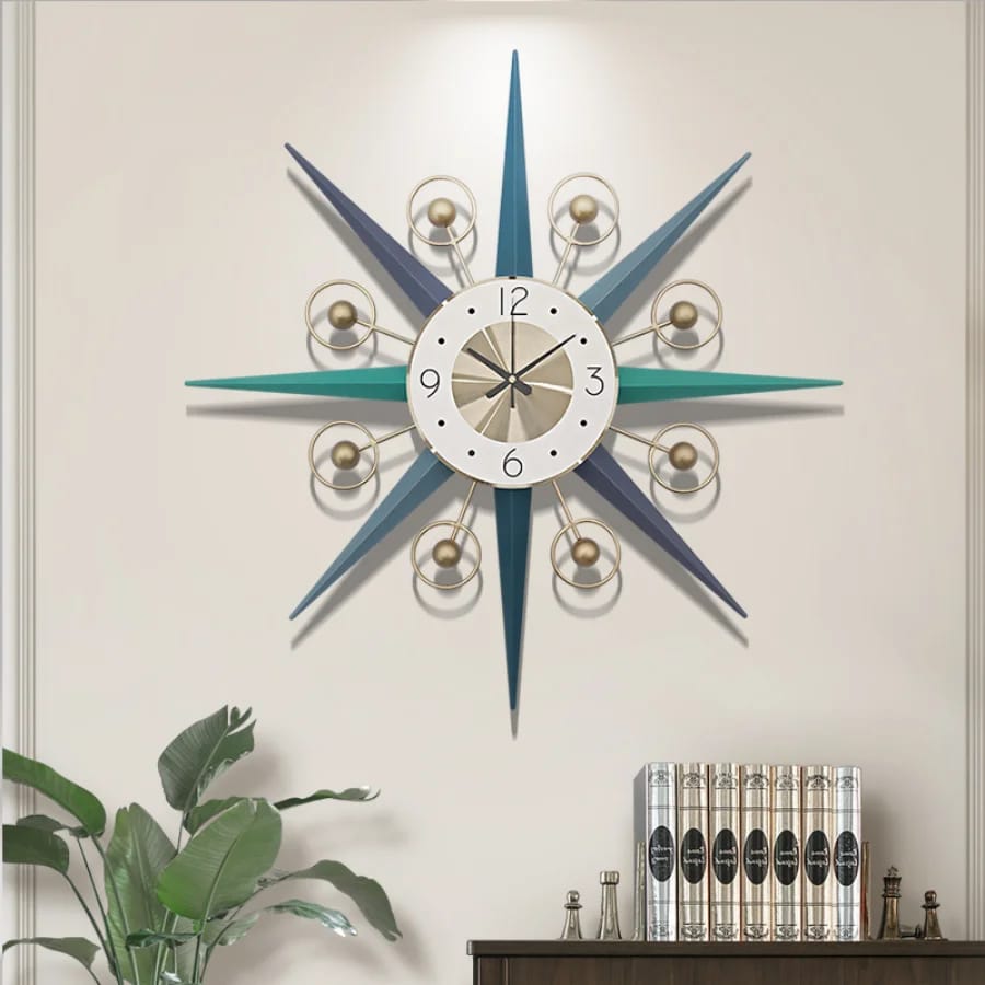 53Cm 8Stars Wall Clock Clock Apricot   
