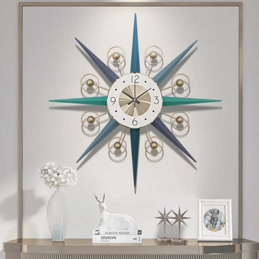 53Cm 8Stars Wall Clock Clock Apricot   
