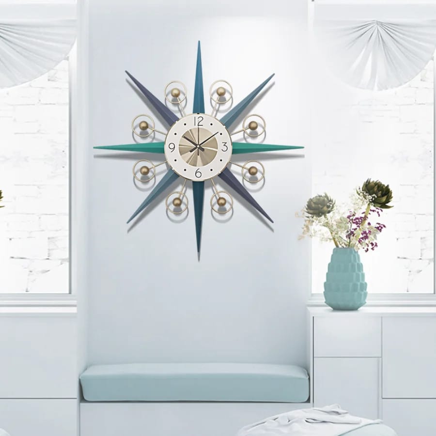 53Cm 8Stars Wall Clock Clock Apricot   