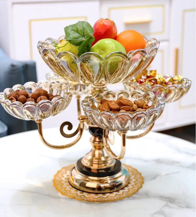 5 PCs Dry Fruit and Candy Bowl Stand Candy Box Apricot   