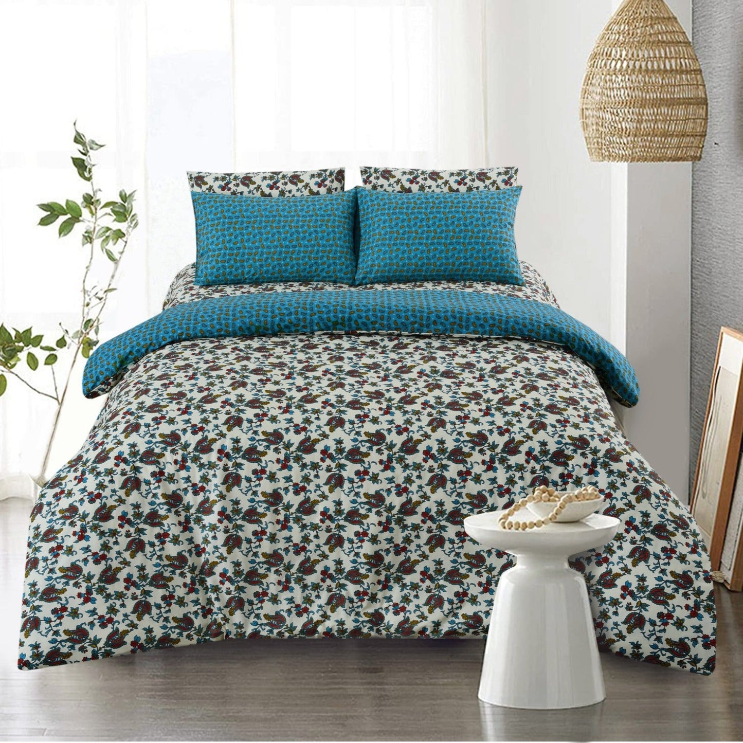 6 PCs Duvet Cover Set-Paisleys Apricot