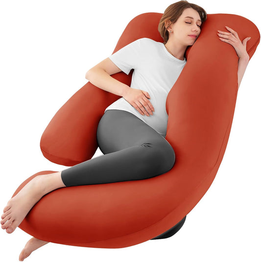57'' Pregnancy Pillows for Sleeping Full Body Pillow- Slush Apricot