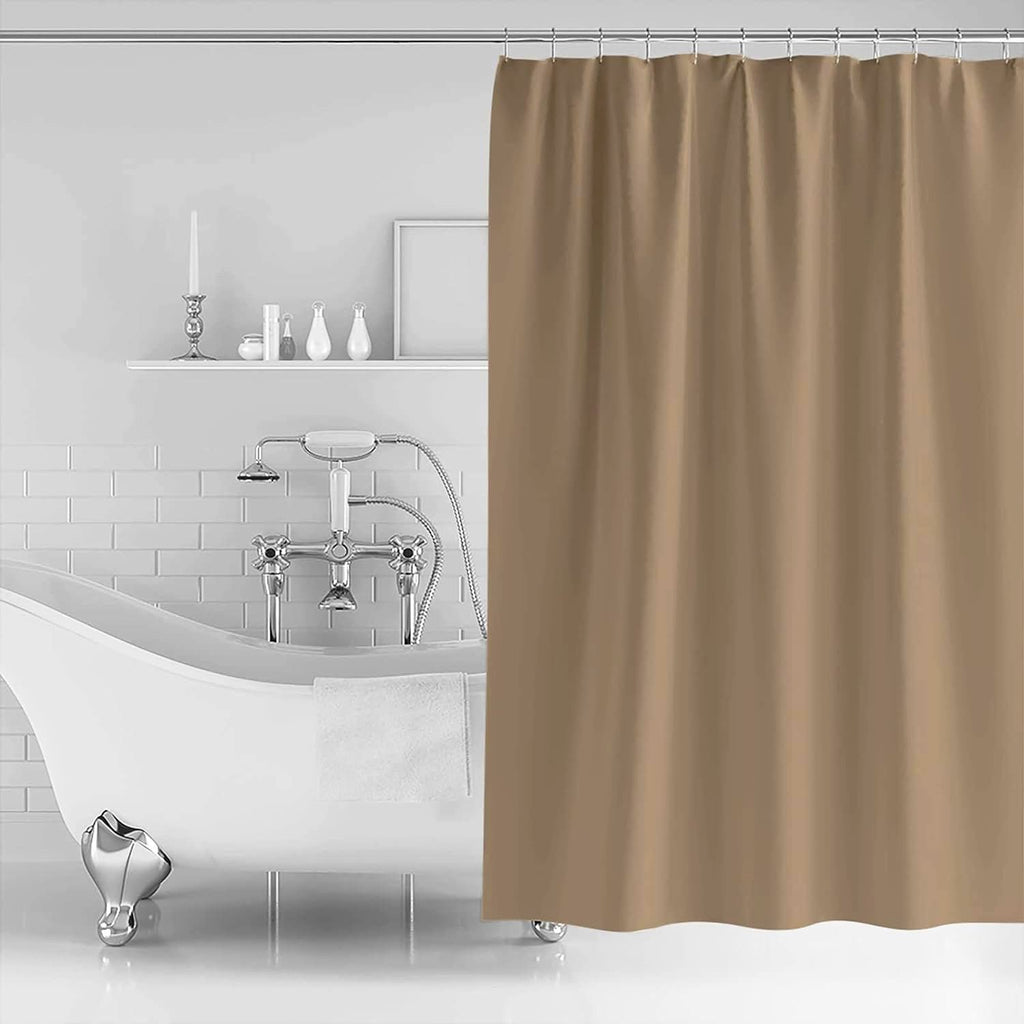 1 PC Waterproof Shower Curtain-Light Brown