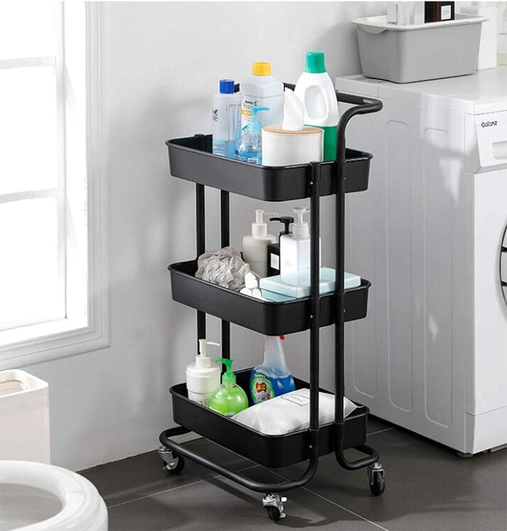 3-Layers Multi-function Trolley Storage Organizer(15262) Storage Organizer Apricot