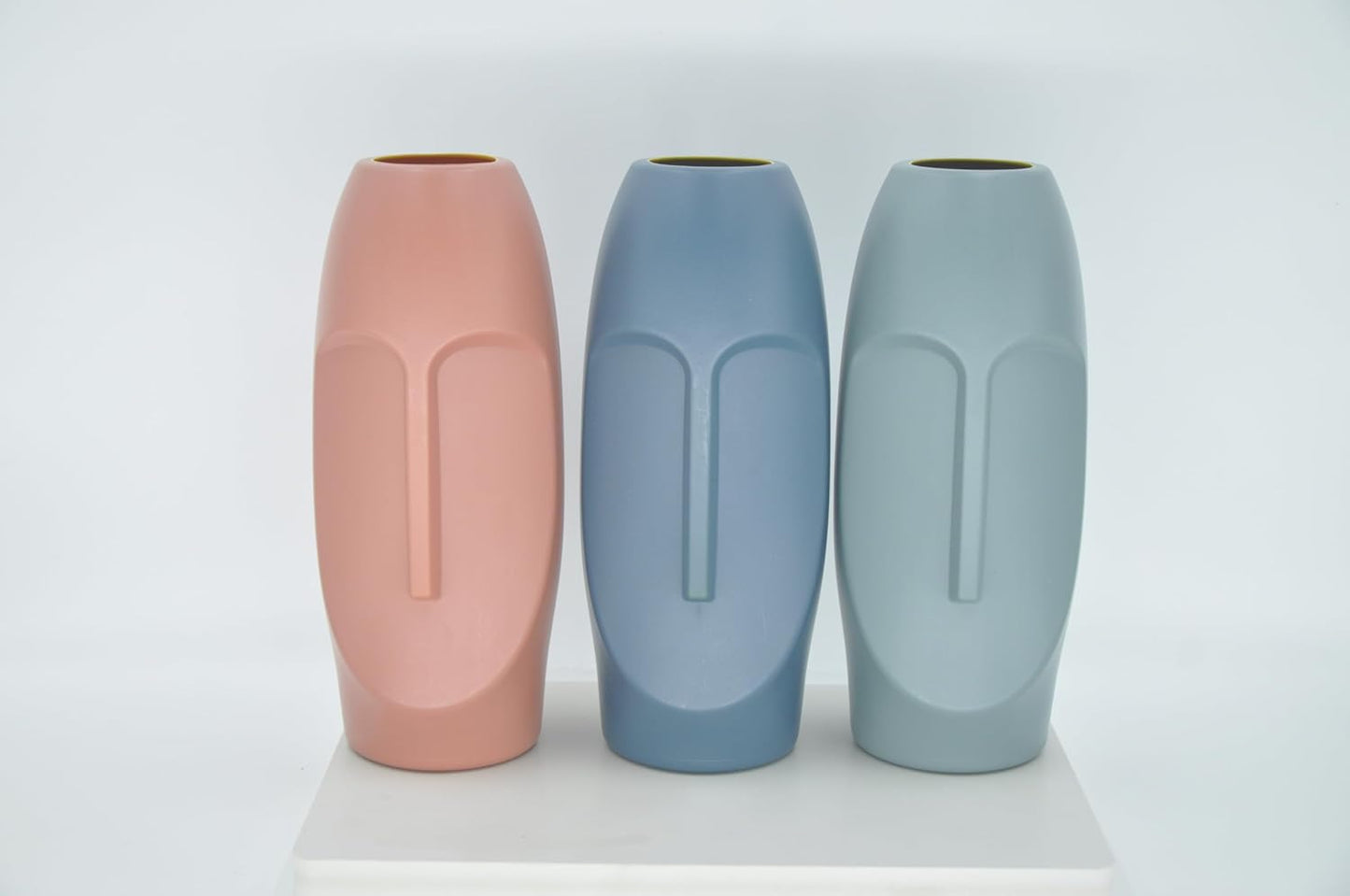 2PCs Nordic Style Vase Container (SA2510-096) Candle Stand Apricot