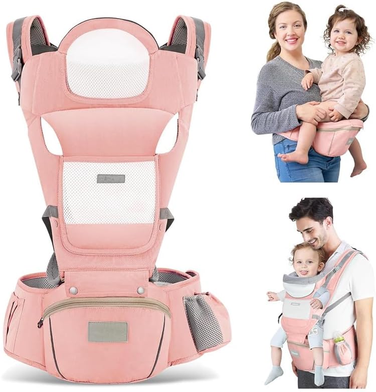 6-in-1 Baby Carrier Baby Strap with Waist Stool-SA2408-183 Blankets Apricot