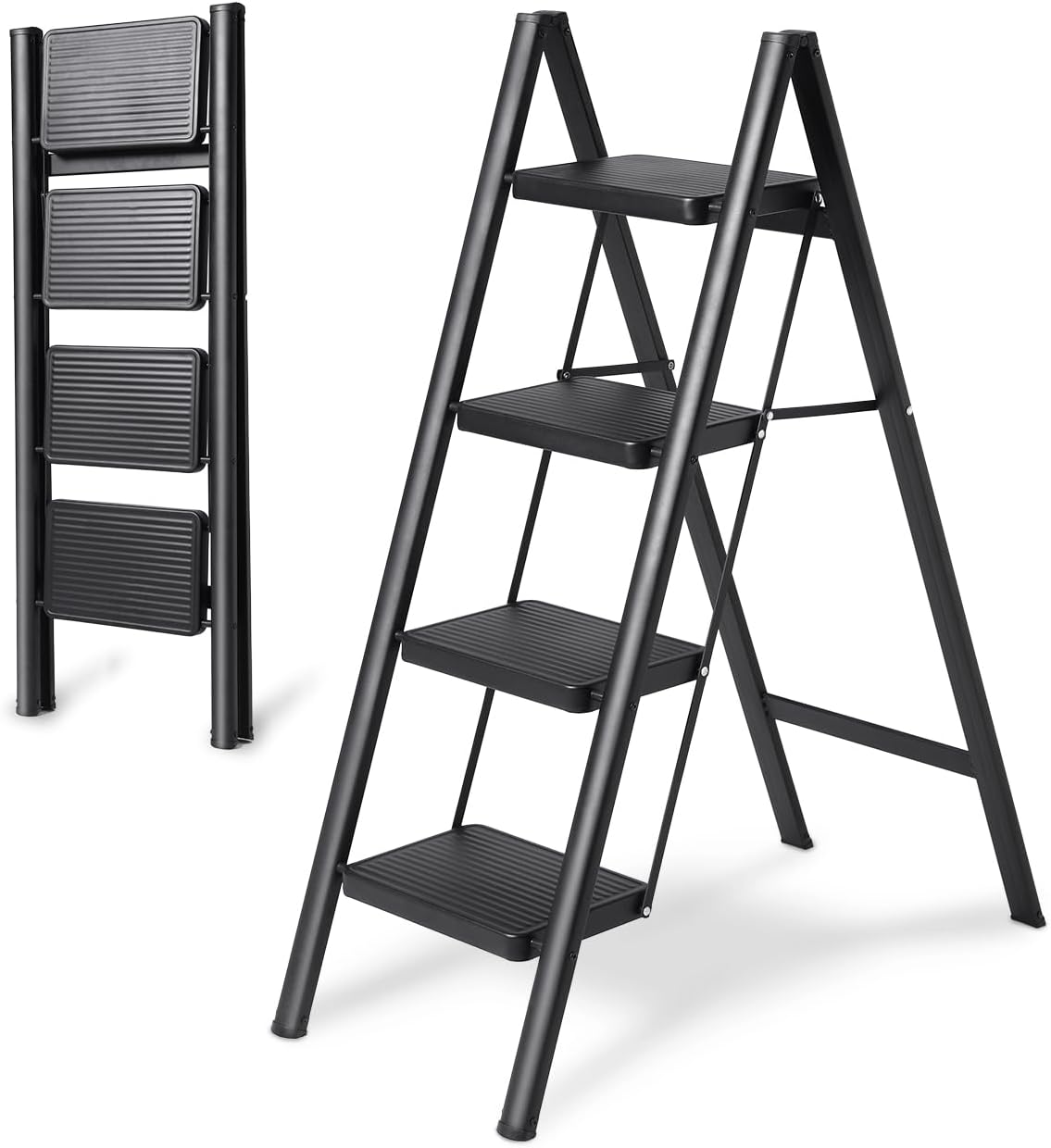 3 Step Ladder Folding Step Stool (SA2510-050) Storage Organizer Apricot