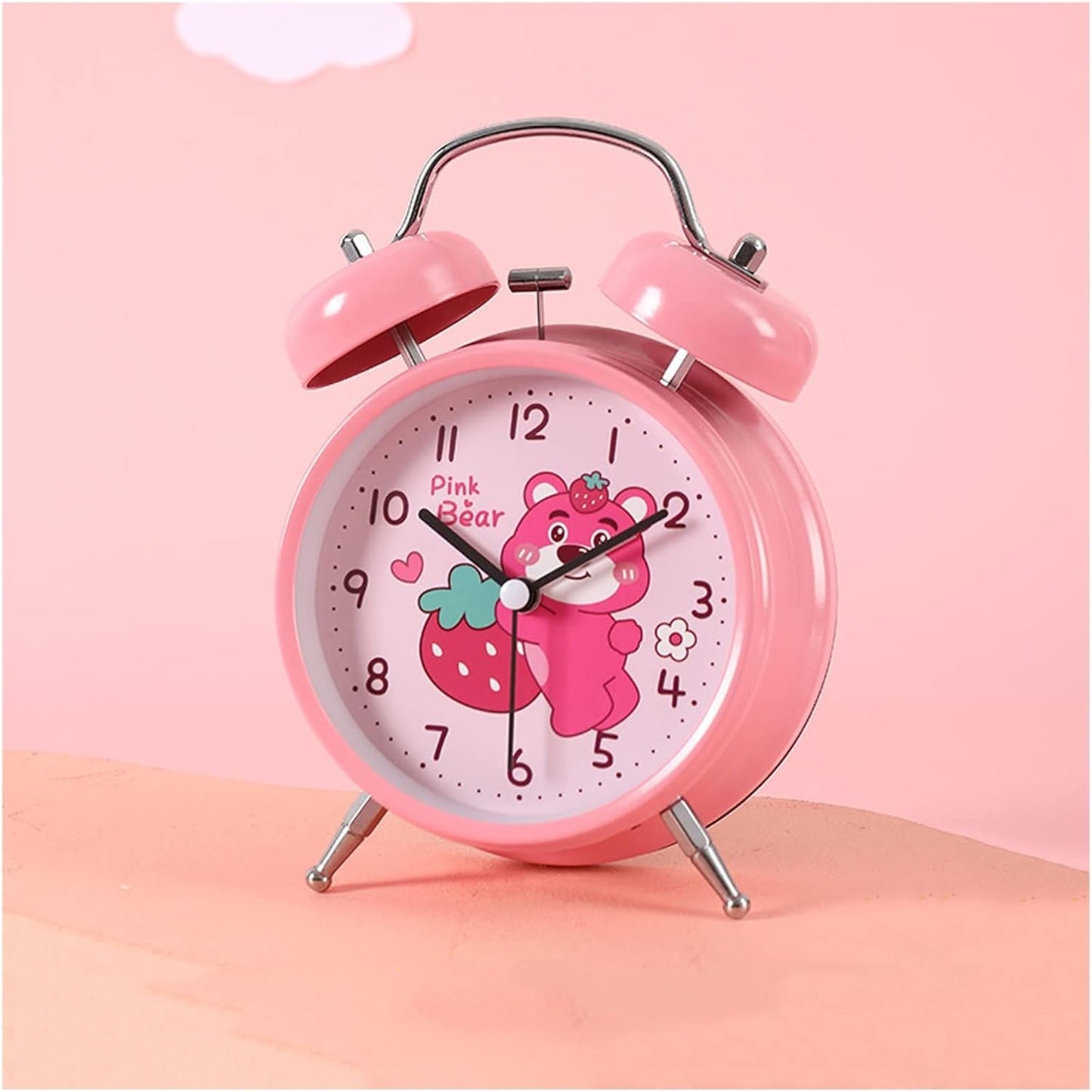 Side Table Alarm Clock SA2405-233 Light Pink Clock Apricot