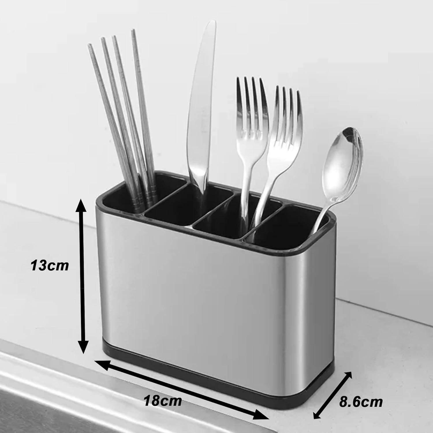 1PC Cutlery Holder With Drainer SA2411-45 Spice and sugar Jar Apricot