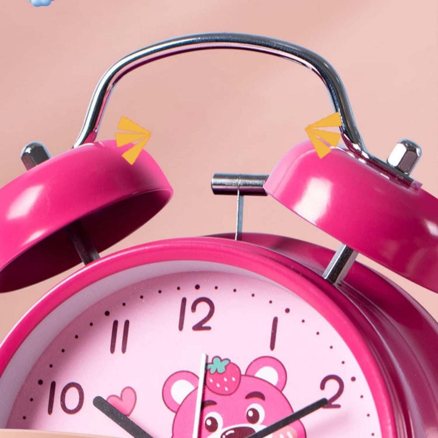 Side Table Alarm Clock SA2405-233 Light Pink Clock Apricot