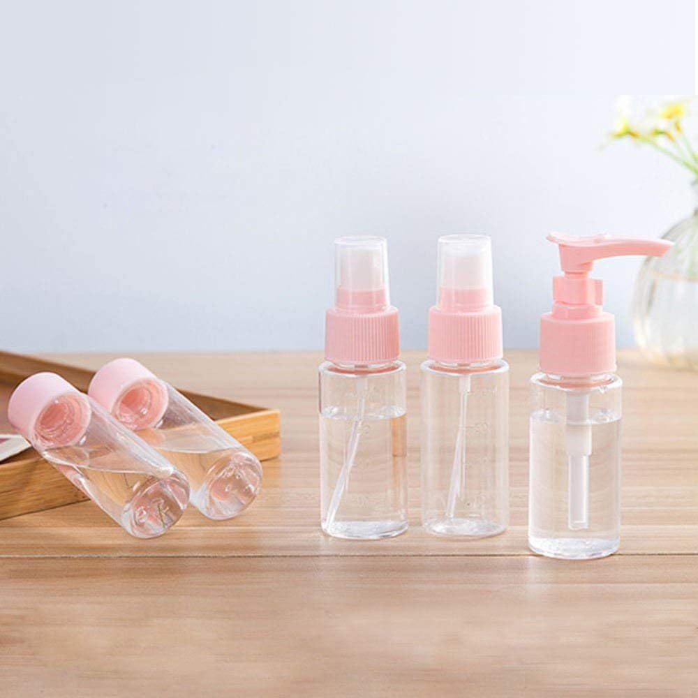 7PCs BPA Free Portable Toiletry Containers Set-(SA2405-178) Cosmetic Organizer Apricot