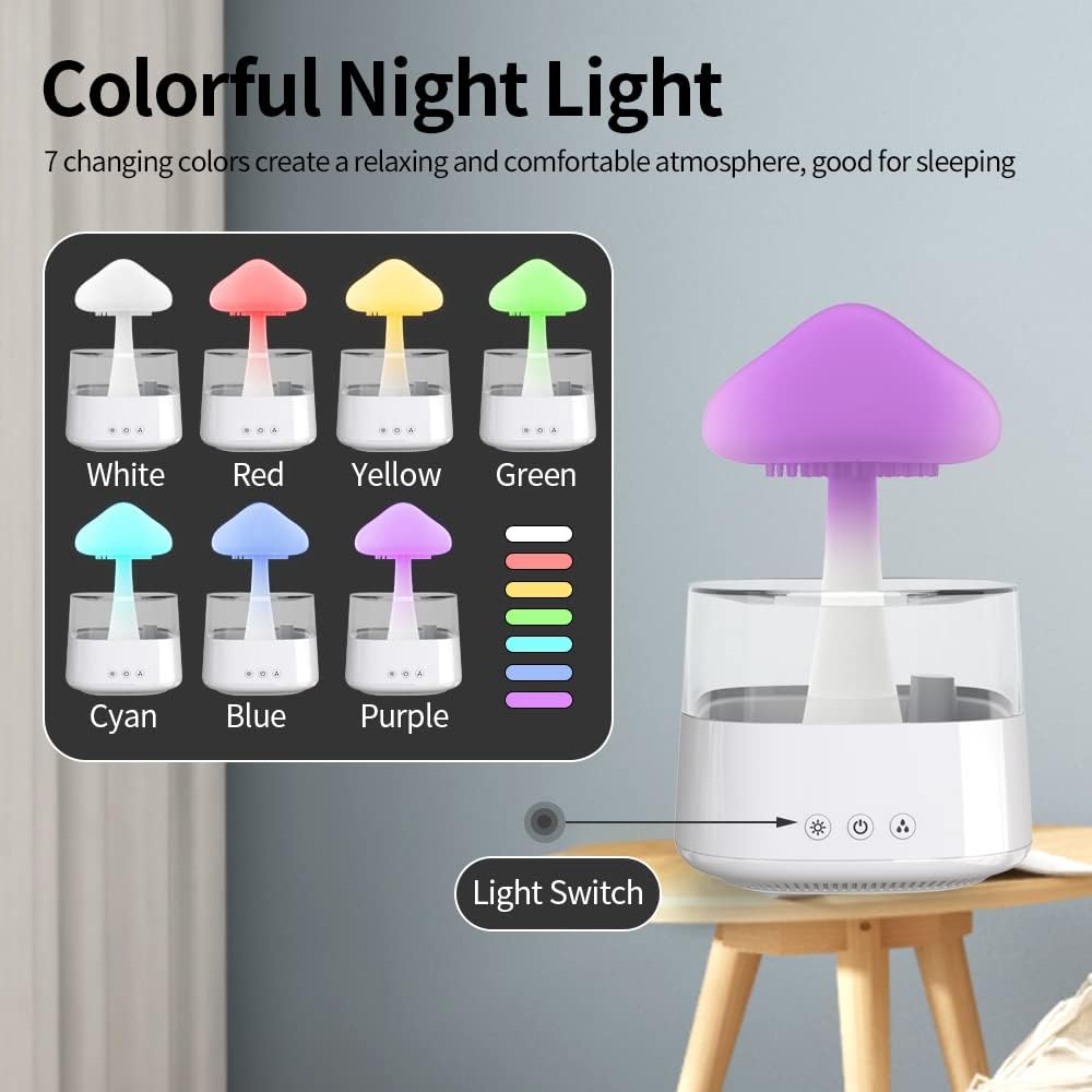 Cloud Rain Humidifier With 7 Colors Light-SA2411-62 Apricot