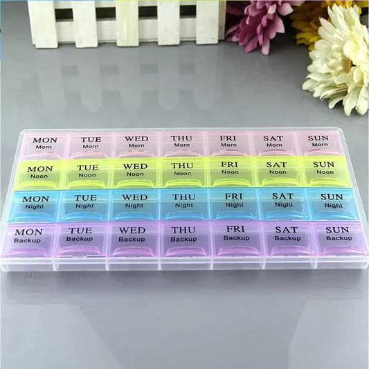 28 Grids Pill Container Pill Box Holder-SA2408-199 Apricot