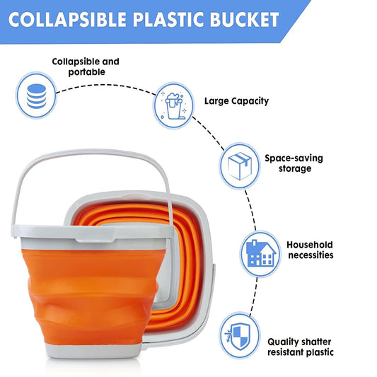 10L Collapsible Water Bucket-SA2411-60(Slush) Apricot