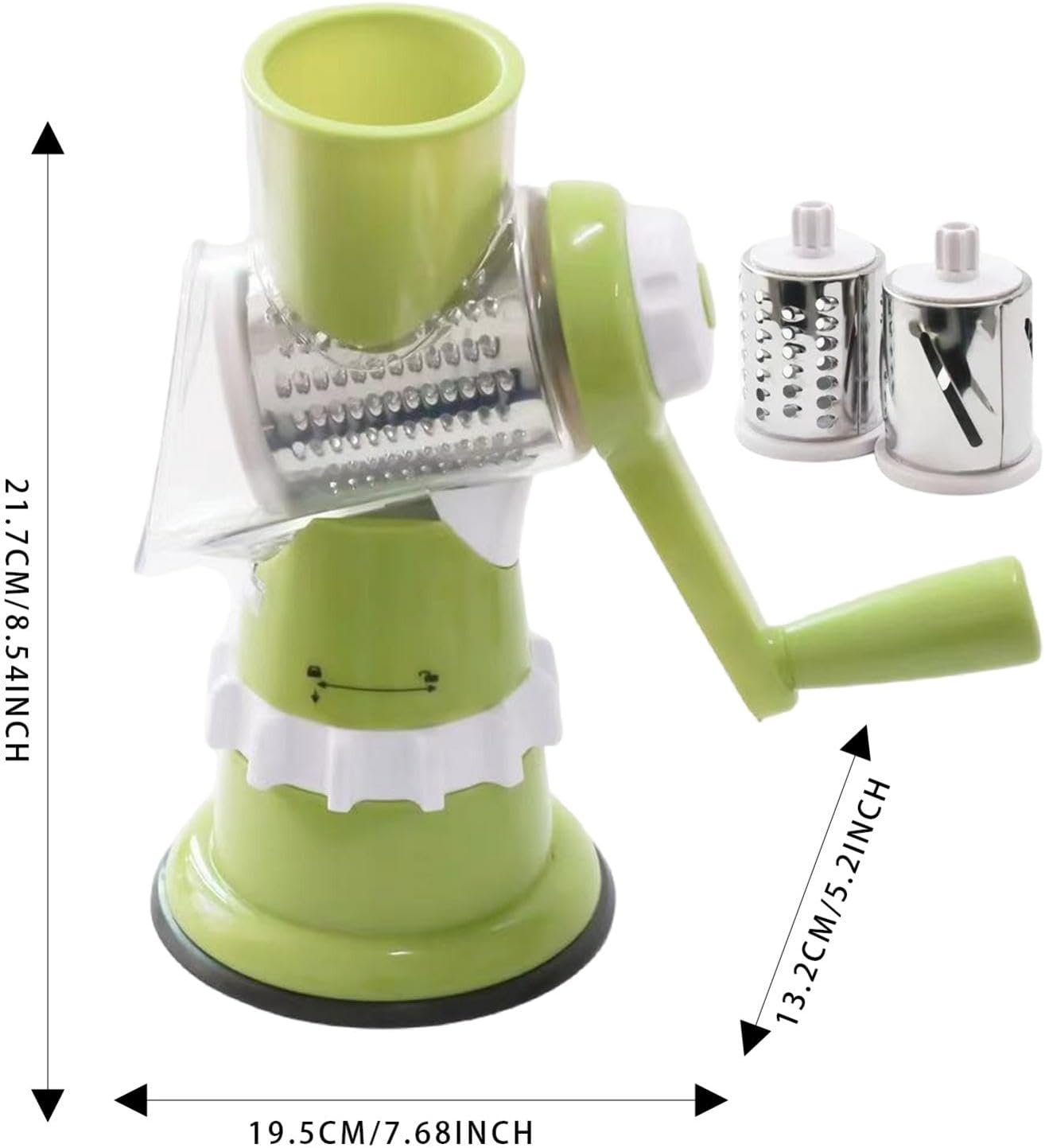Vegetable Slicer with 3 Interchangeable Blades (SA2510-020)Green Spice and sugar Jar Apricot