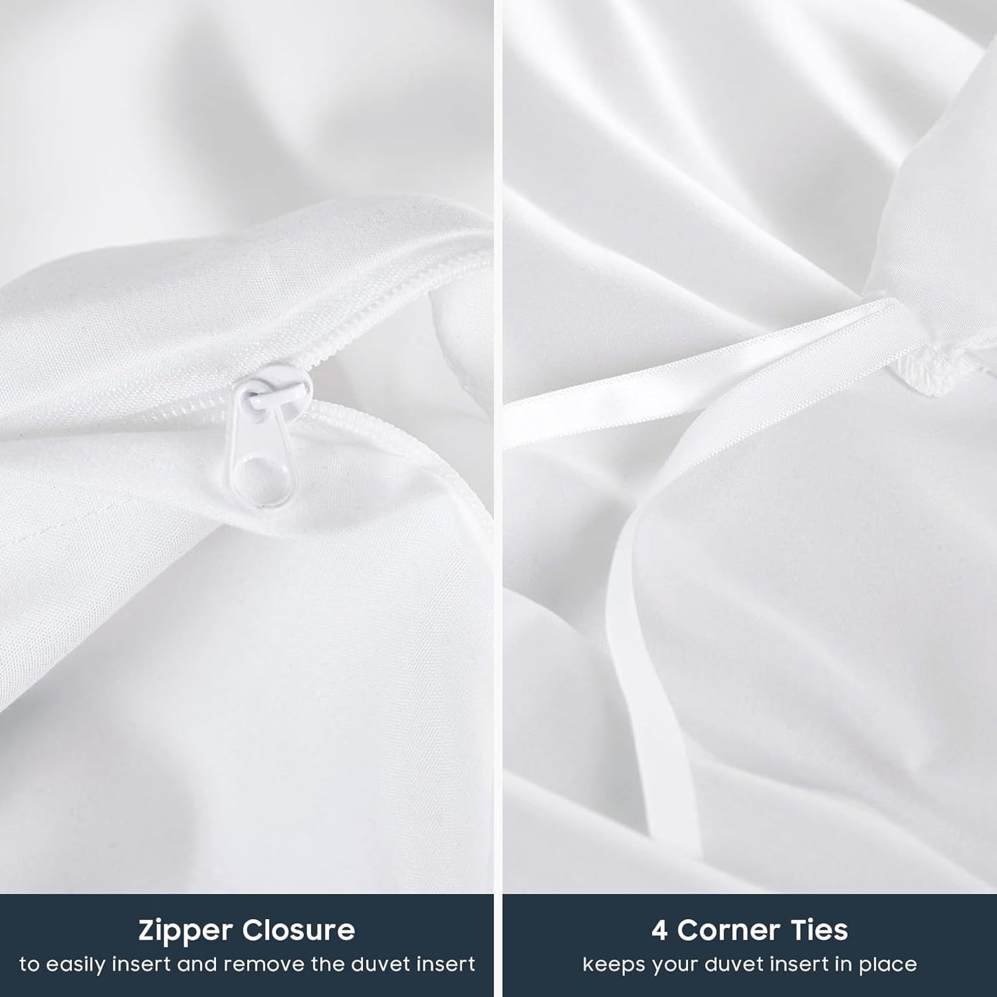 Duvet Cover-White Bed Sheets Apricot