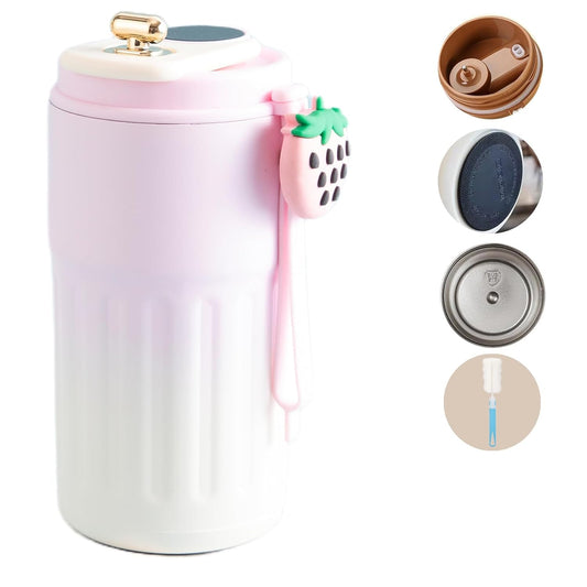 Smart Coffee Thermos With Temperature Display (SA2510-154)Pink Tumbler Apricot