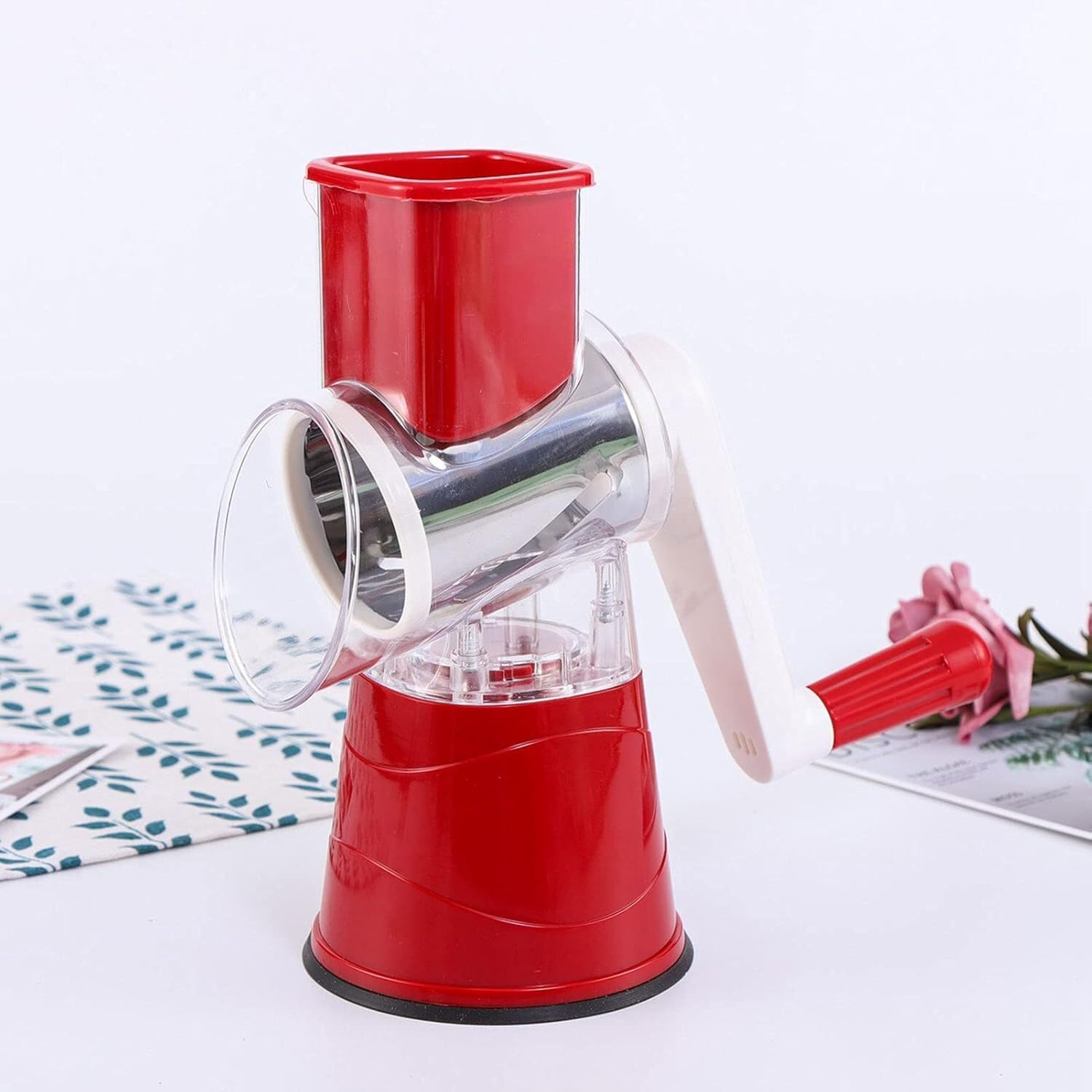 Vegetable Slicer with 3 Interchangeable Blades (SA2510-021)RED Spice and sugar Jar Apricot